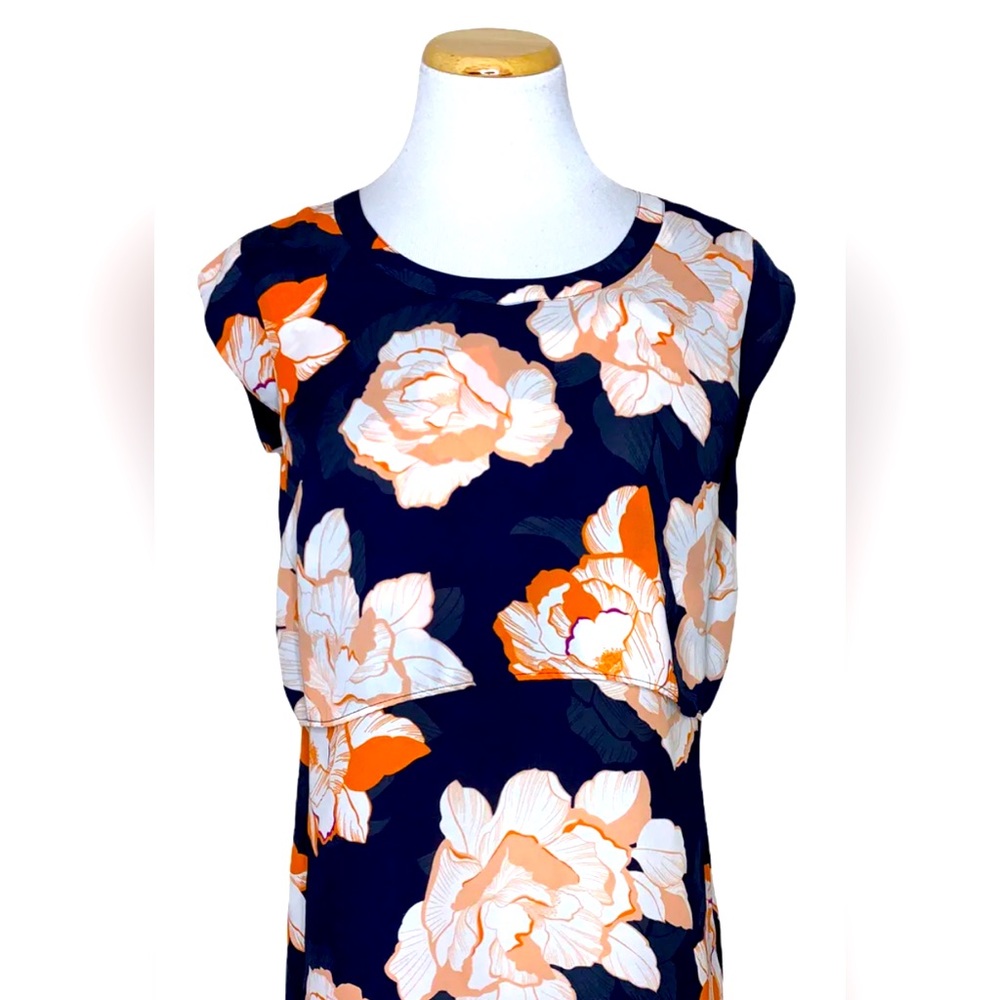 Cabi Floral Sleeveless Blossom Tiered Blouse Style 5030 SMALL